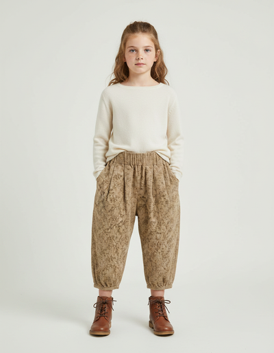 Pantalon À Pince Fille Beige