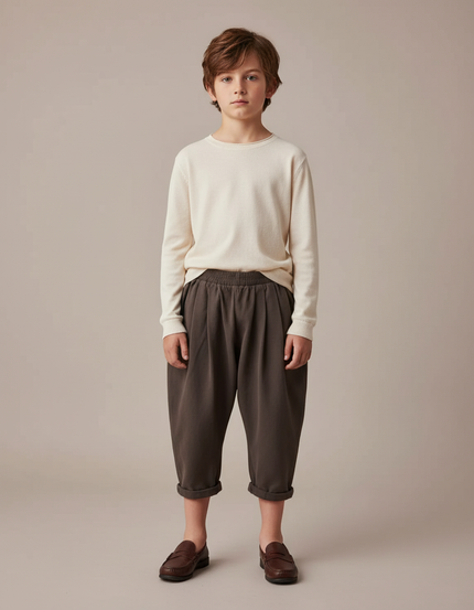 Pantalon À Pince 47b8 - Kaki Molleton
