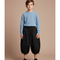 Pantalon À Pince Noir Ample Coton Enfant Décontracté