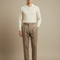 Pantalon À Pince B8c5 - Marron Tweed