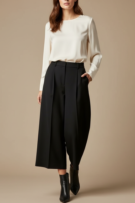 Pantalon À Pince Eff2 - Noir Polyester