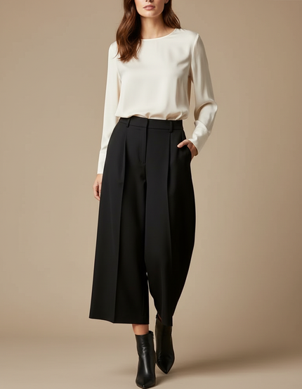 Pantalon À Pince Eff2 - Noir Polyester