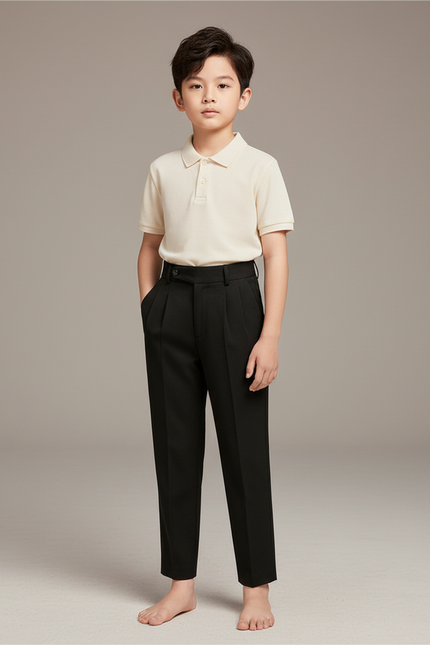 Pantalon À Pince 3c8e - Noir Gabardine