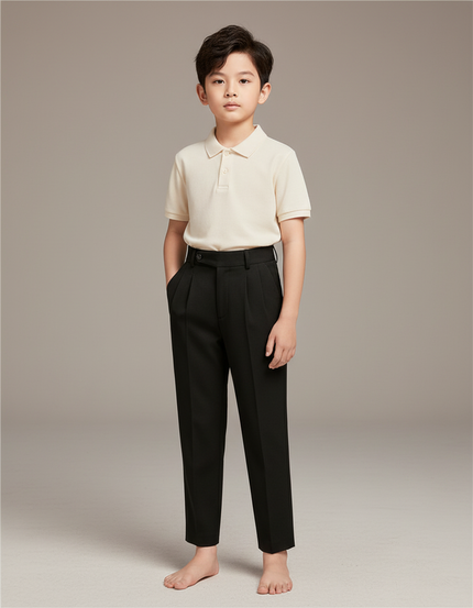 Pantalon À Pince 3c8e - Noir Gabardine
