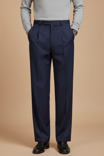 Pantalon À Pince 8ed7 - Marine Gabardine