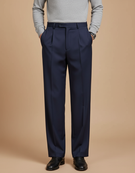 Pantalon À Pince 8ed7 - Marine Gabardine