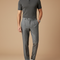 Pantalon À Pince Gris Élégant Plissé Décontracté Homme - Laine
