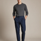 Pantalon À Pince Bleu Denim Plissé Homme Élégant - Marine Jean
