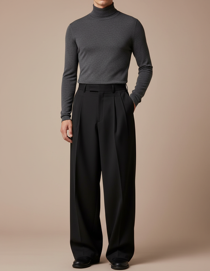 Pantalon À Pince 8ae7 - Noir Gabardine