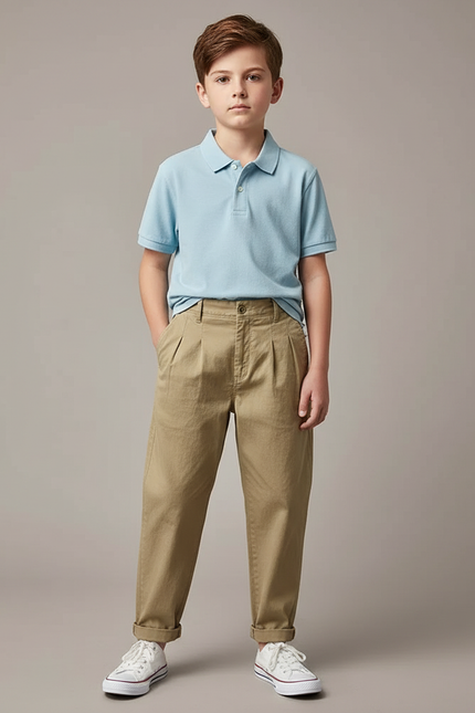 Pantalon À Pince 6942 - Kaki Gabardine