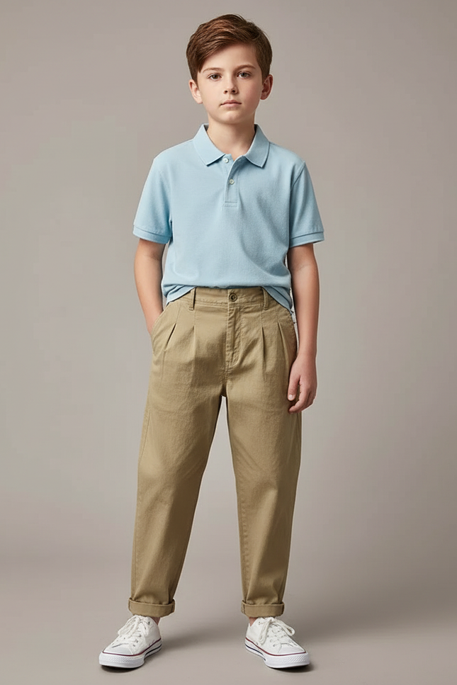 Pantalon À Pince 6942 - Kaki Gabardine