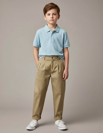 Pantalon À Pince 6942 - Kaki Gabardine