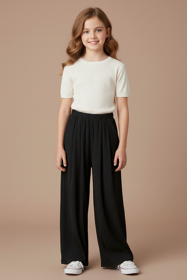 Pantalon À Pince Add1 - Noir Maille