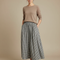 Pantalon À Pince Carreaux Vichy Ample Fluide Femme - Imprimé Coton