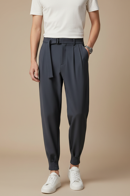Pantalon À Pince Homme Bleu Marine - Polyester