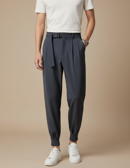 Pantalon À Pince Homme Bleu Marine - Polyester