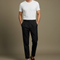 Pantalon À Pince Noir Droit Coton Homme Élégant - Gabardine