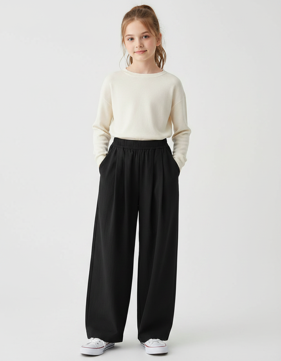 Pantalon À Pince 5986 - Noir Viscose