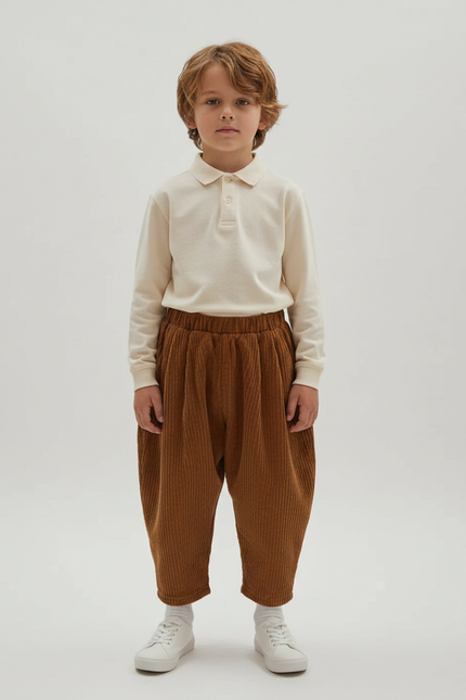 Pantalon À Pince 2902 - Marron Cordé