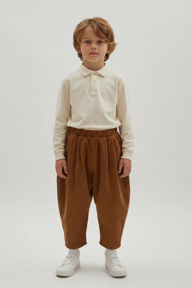 Pantalon À Pince 2902 - Marron Cordé