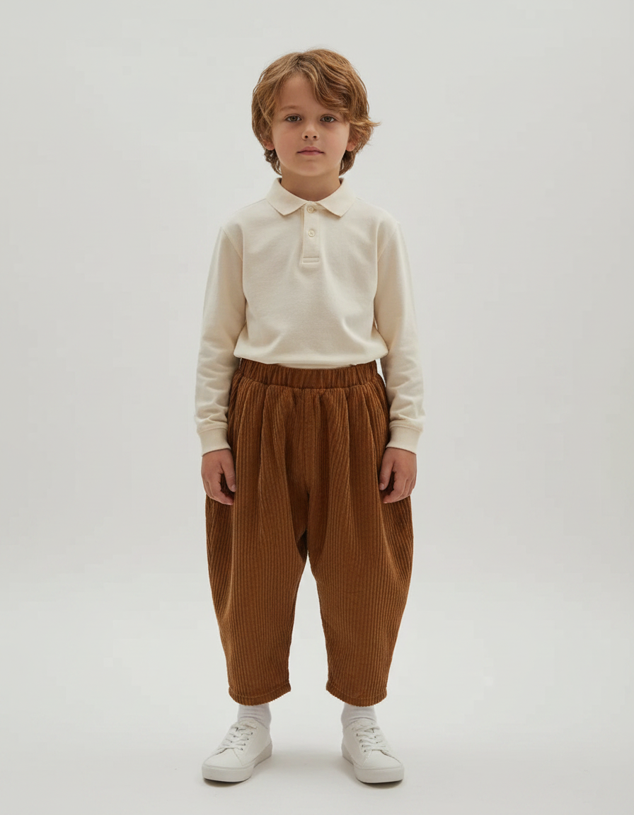 Pantalon À Pince 2902 - Marron Cordé