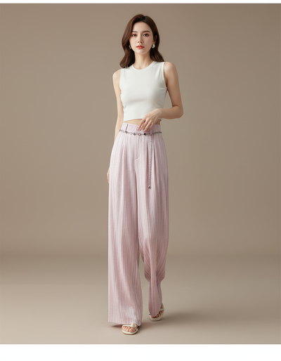 Pantalon À Pince Femme Lin