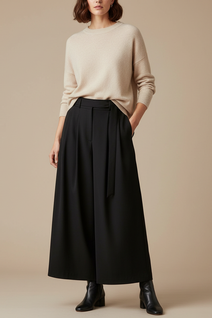 Pantalon À Pince 80db - Noir Polyester