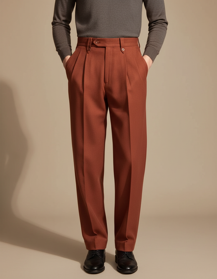 Pantalon À Pince Rouge Homme - Laine