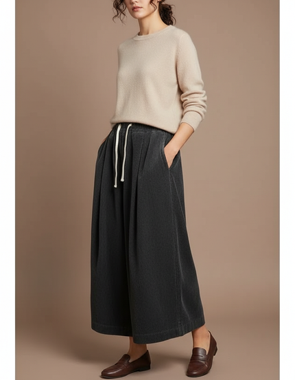 Pantalon À Pince 65b3 - Gris Cordé