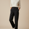 Pantalon À Pince Noir Ample Décontracté Élégant Femme - Gabardine