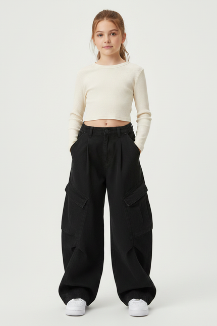 Pantalon À Pince 9d25 - Noir Coton