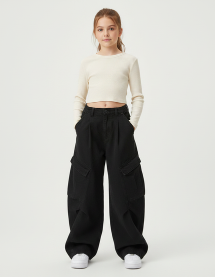 Pantalon À Pince 9d25 - Noir Coton