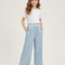 Pantalon À Pince Bleu Ciel Plissé Ample Enfant - Polyester
