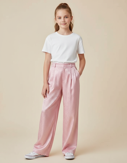 Pantalon À Pince 9f91 - Rose Satin