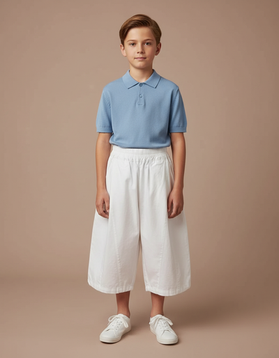 Pantalon À Pince Blanc