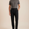 Pantalon À Pince Noir Plissé Laine Droit Homme Élégant