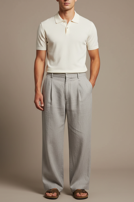 Pantalon À Pince Lin - Gris