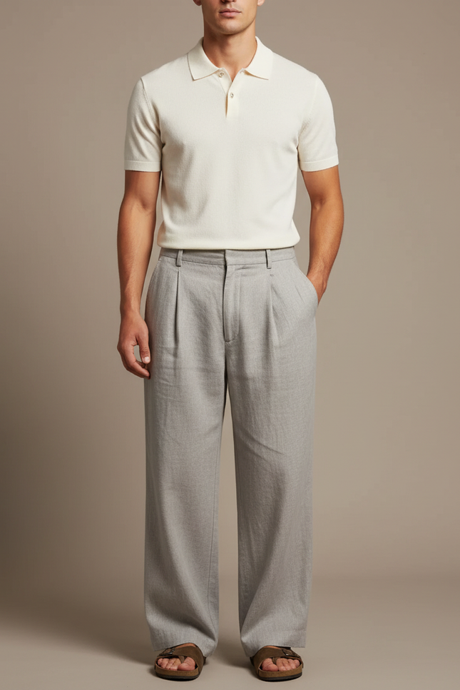 Pantalon À Pince Lin - Gris