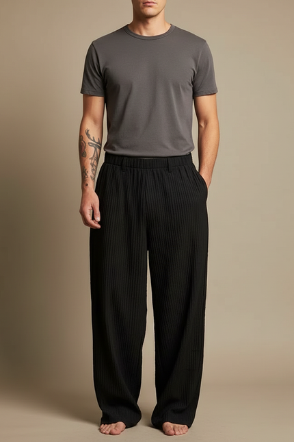 Pantalon À Pince 44da - Noir Cordé