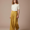 Pantalon À Pince Jaune Ample Lin Fille