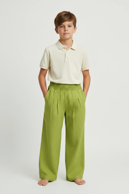 Pantalon À Pince 7ef8 - Vert Lin