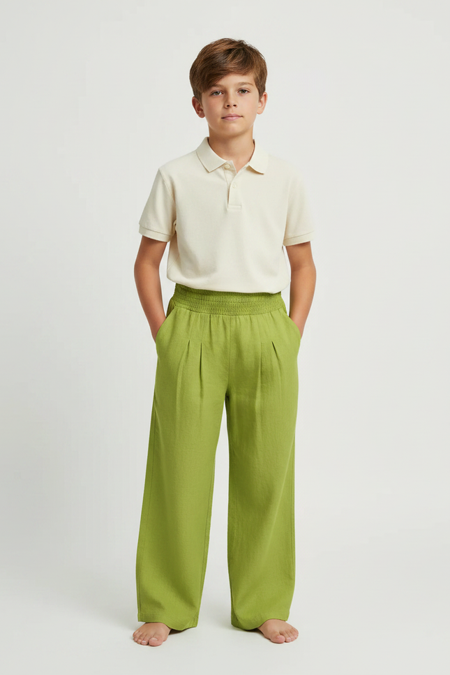Pantalon À Pince 7ef8 - Vert Lin