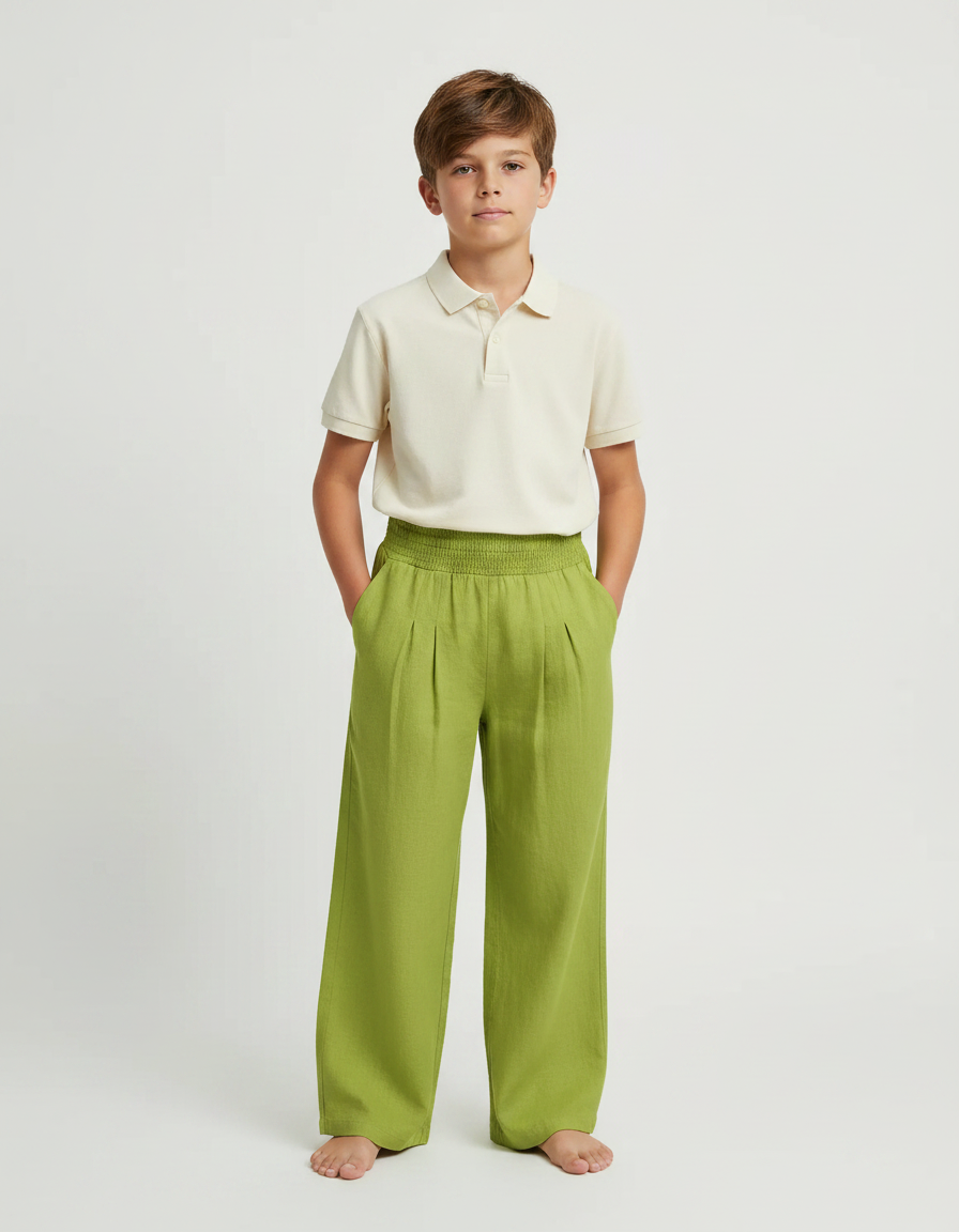 Pantalon À Pince 7ef8 - Vert Lin