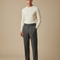 Pantalon À Pince Gris Anthracite Laine Plissé Homme Élégant