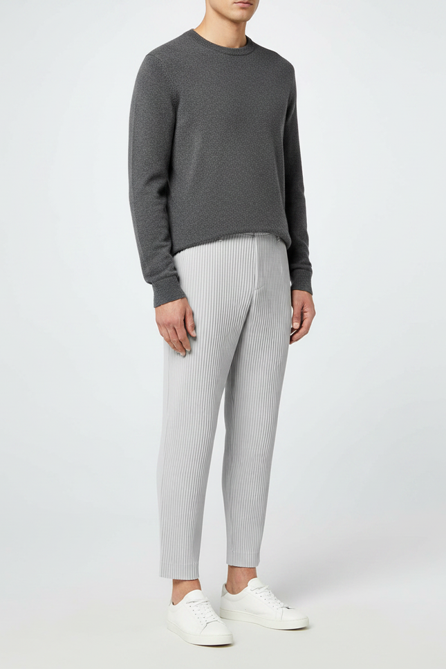 Pantalon À Pince 4ed4 - Gris Cordé