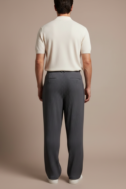 Pantalon À Pince 9f02 - Gris Polyester - vue 2