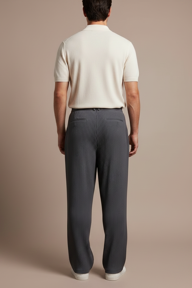 Pantalon À Pince 9f02 - Gris Polyester - vue 2