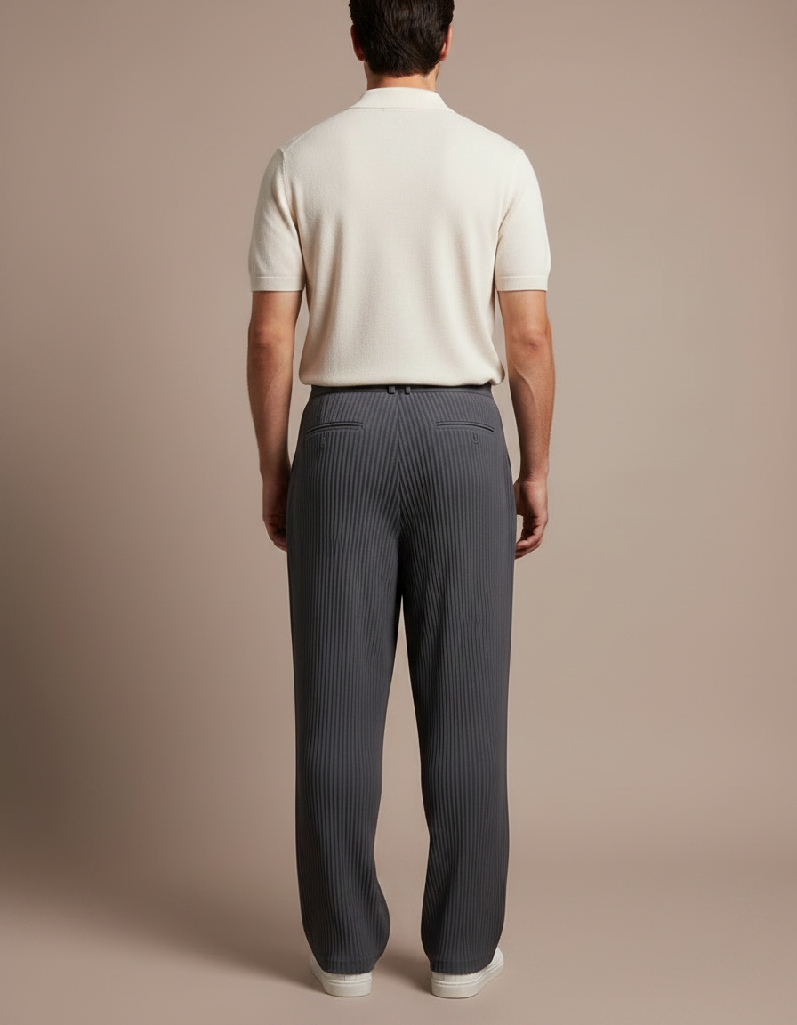 Pantalon À Pince 9f02 - Gris Polyester - vue 2