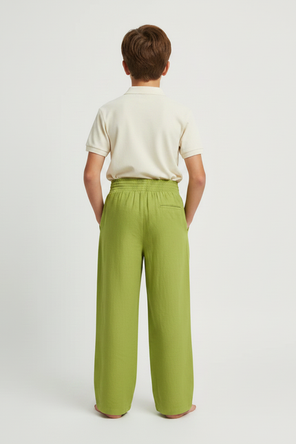Pantalon À Pince 7ef8 - Vert Lin - vue 2
