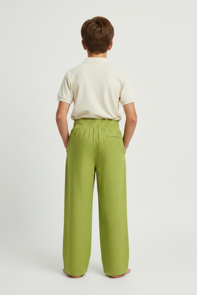 Pantalon À Pince 7ef8 - Vert Lin - vue 2